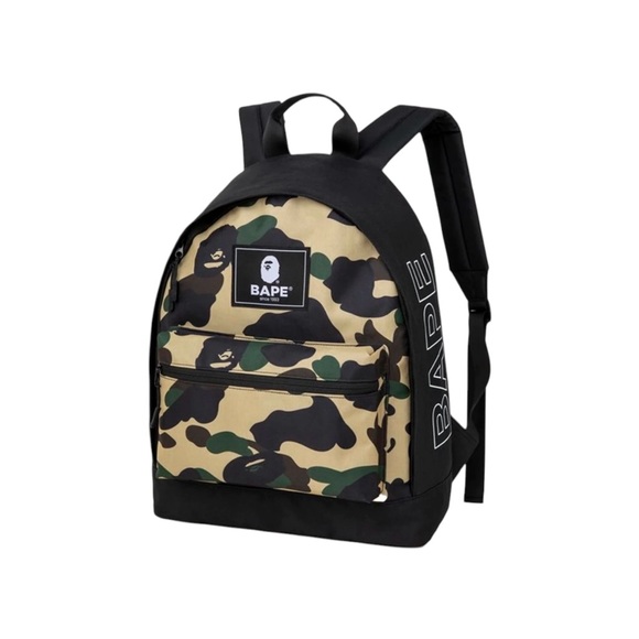 Bape Other - BAPE A Bathing Ape Summer Collection Backpack, Black Green Camo